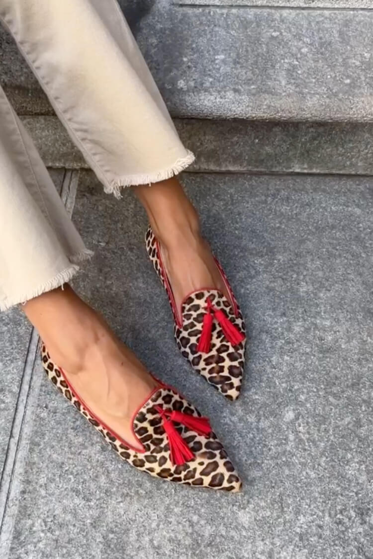 ΔΕΡΜΑΤΙΝΑ LOAFER ΜΕ ΚΟΚΚΙΝΑ ΤΑΣΣΕΛΑ